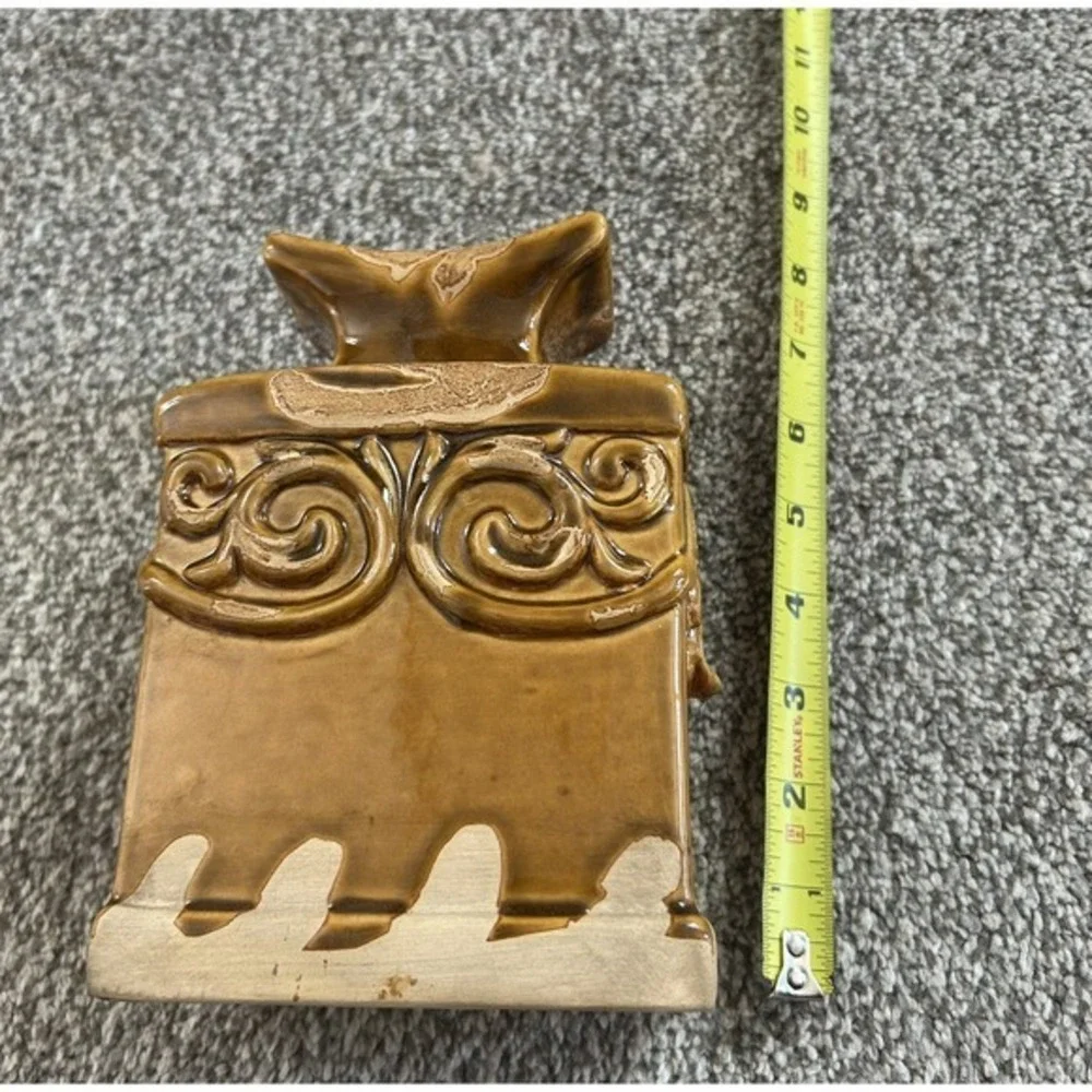 3-PC Decorative Glazed‎ Ceramic Bottle Vases Rectangular Pilar Shape Eccentric